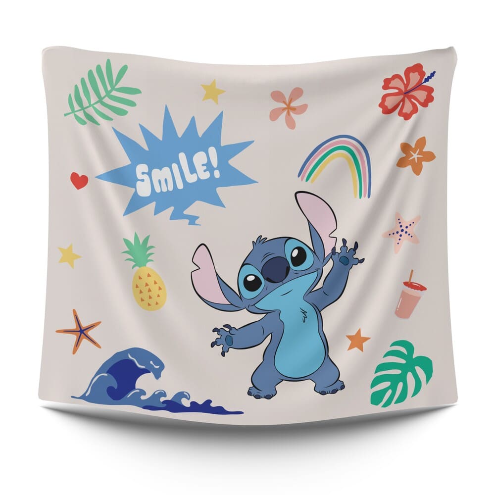 COBIJA AVENTURA TROPICAL STITCH ESTAMPADO