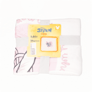 COBIJA STITCH LOVE SUBLIMADA POMPOM