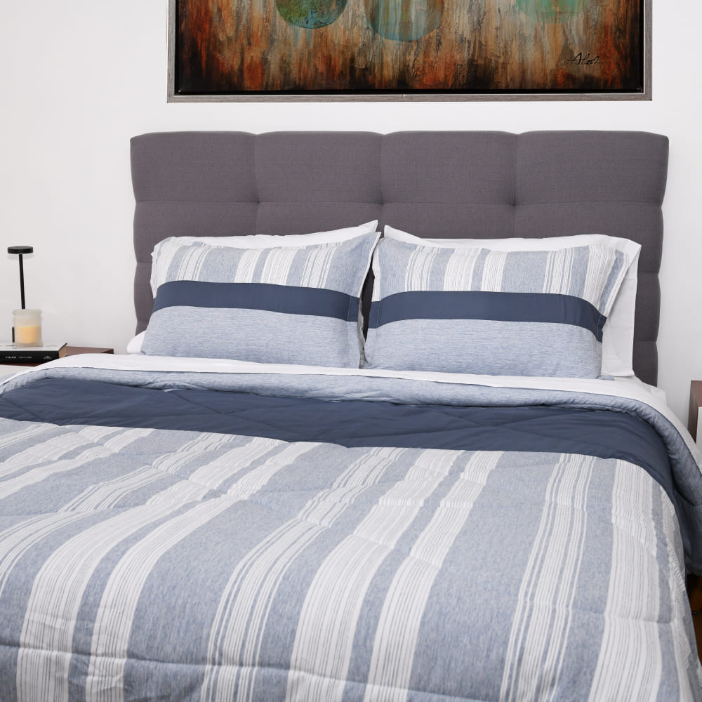 Edredón Trendy Cationica Jaspeado Azul