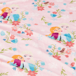 COBIJA FROZEN ELSA Y ANNA ROSADA