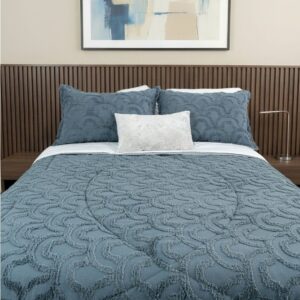 Cobertor Chenille Tufting plomo