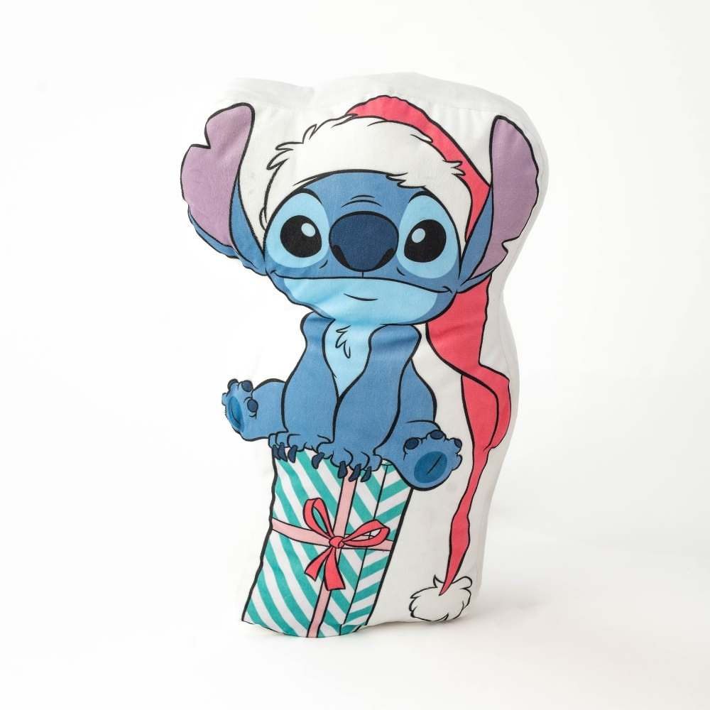 Cojin Merry Everything stitch navideño forma