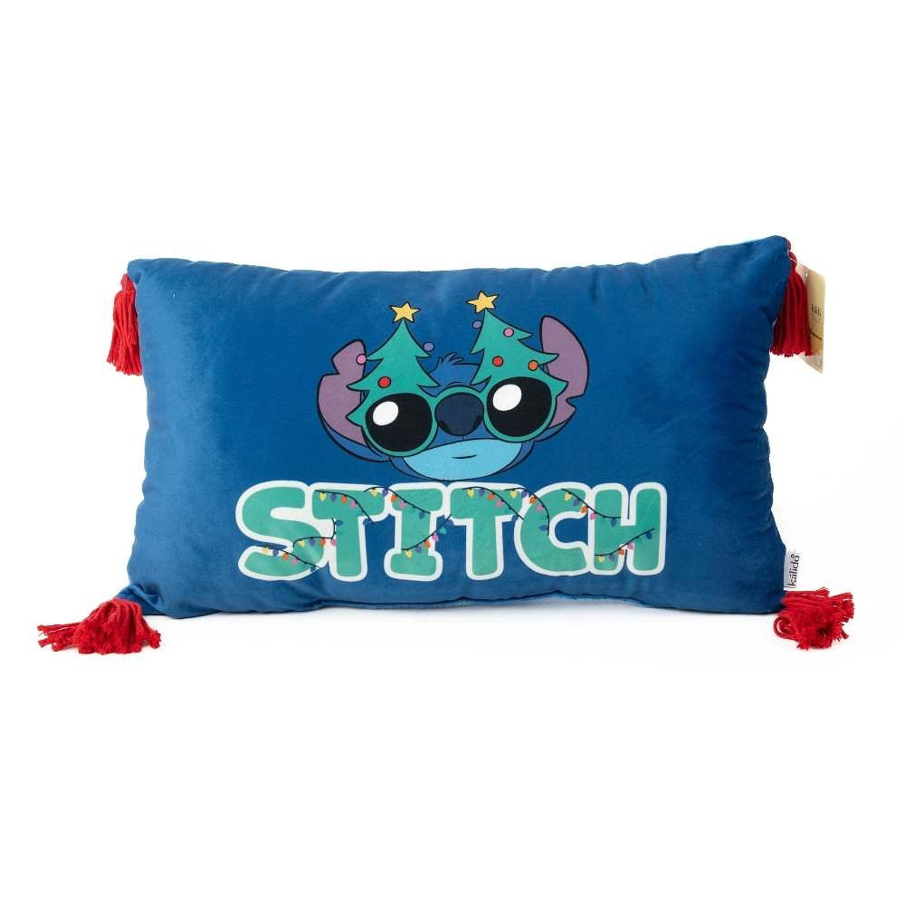 Cojin Merry Everything stitch navideño lumbar