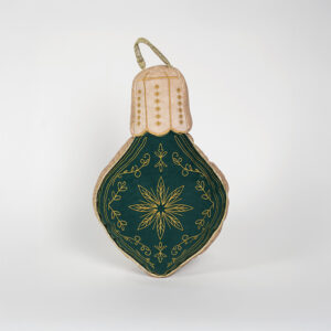 Cojin forma christmas market bombillo verde