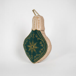 Cojin forma christmas market bombillo verde