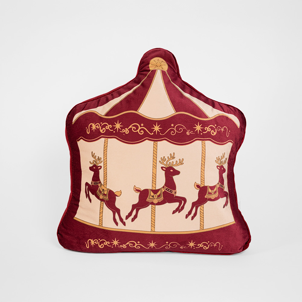 Cojin forma christmas market carrusel
