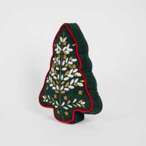 Cojin holly christmas arbol forma verde
