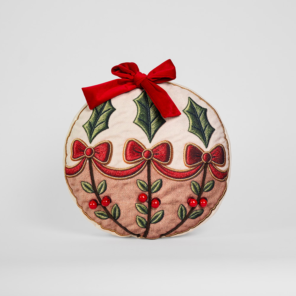 Cojin holly christmas bombillo