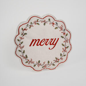 Cojin holly christmas ondas y ramas