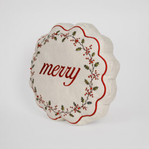 Cojin holly christmas ondas y ramas