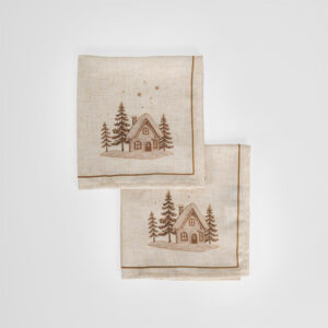Set x2 servilletas winter glow casita
