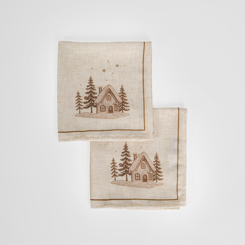 Set x2 servilletas winter glow casita