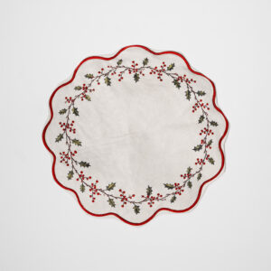 Set x4 individuales holly christmas