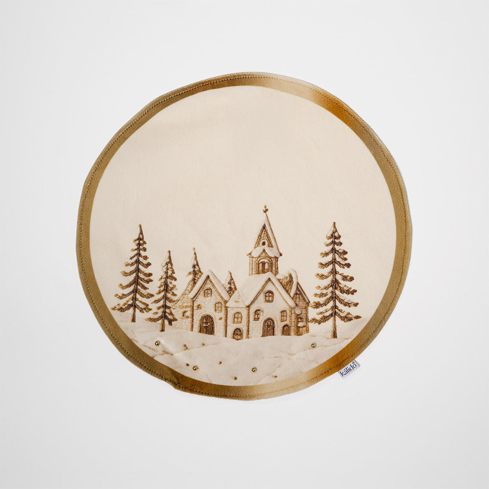 Set x4 individuales winter glow casitas